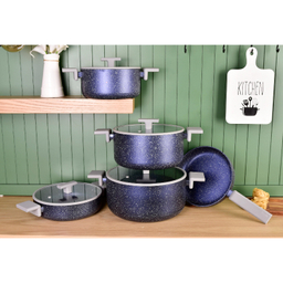 سرویس قابلمه و تابه گرانیتی 9 پارچه پرارین مدل ESTIMA کد 4325