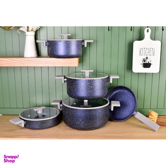 سرویس قابلمه و تابه گرانیتی 9 پارچه پرارین مدل ESTIMA کد 4325