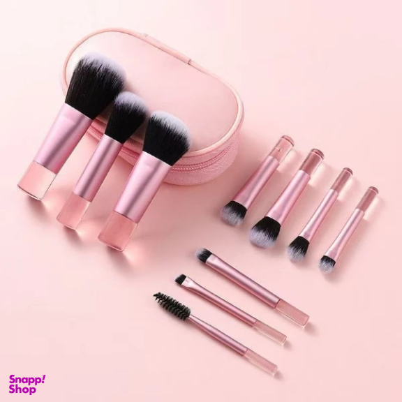 ست براش آرایشی کد 100 مجموعه 10 عددی