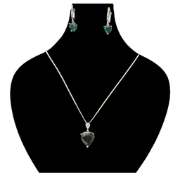 نیم ست نقره زنانه گیرا مدل قلب کد G986