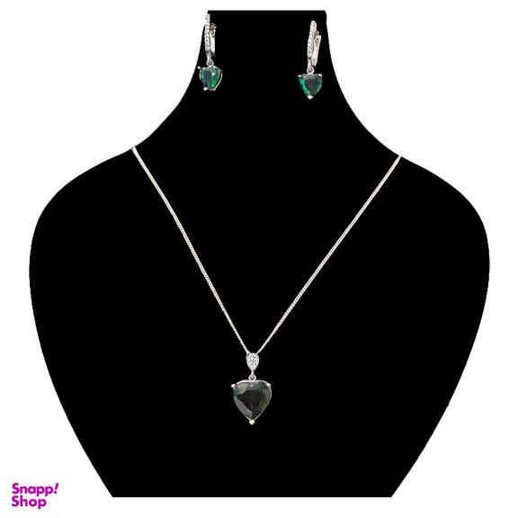 نیم ست نقره زنانه گیرا مدل قلب کد G986