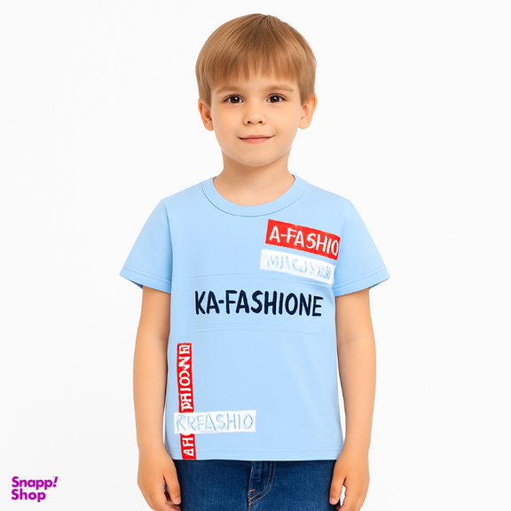 تیشرت بچگانه کد 5423 رنگ آبی