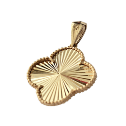 پلاک گردنبند طلا 18 عیار زنانه طرح ونکلیف لوکس