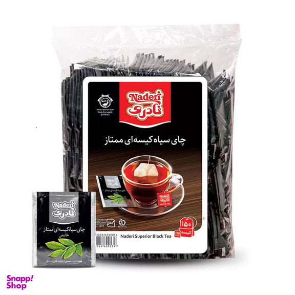 چای سیاه ممتاز کیسه ای نادری بسته 150 عددی