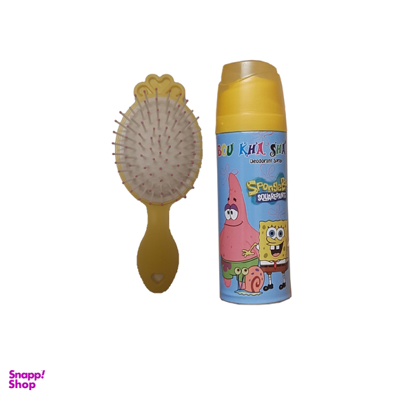 اسپری کودک بوخشا مدل باب اسفنجی حجم 200 میلی لیتر به همراه برس