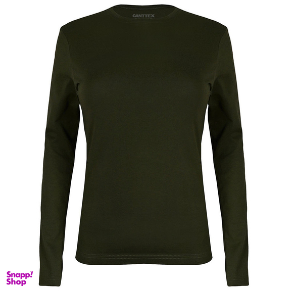 تیشرت آستین بلند زنانه کانتکس مدل 249014423 رنگ سبز