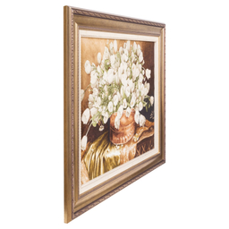 تابلو فرش دستباف سی پرشیا مدل گل لاله در گلدان مسی کد 903662