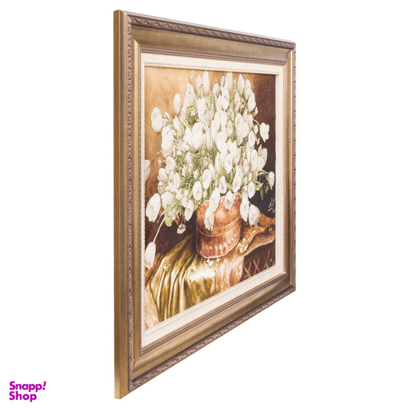 تابلو فرش دستباف سی پرشیا مدل گل لاله در گلدان مسی کد 903662