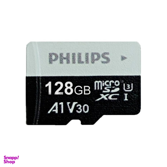 کارت حافظه MicroSDHC فیلیپس مدل A1-V30 کلاس 10 استاندارد UHS-I U3 سرعت 80MBps ظرفیت 128 گیگابایت