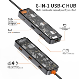 هاب 8 پورت Type-C ویوو مدل Cyber CB008