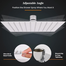 سردوش حمام پاپیروس مدل استیل قهرمان UP