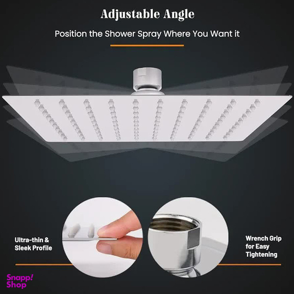 سردوش حمام پاپیروس مدل استیل قهرمان UP