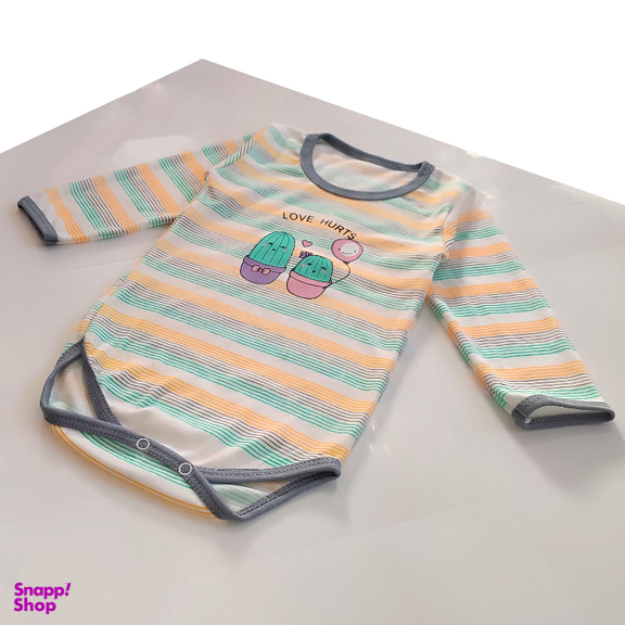 بادی آستین بلند نوزادی مدل کاکتوس کد 4008