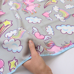 دستمال سر و گردن دخترانه مدل نخ پنبه طرح یونیکورن کد 1045