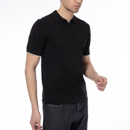 پولوشرت بافت آستین کوتاه مردانه مدل GD-s-17428672 رنگ مشکی