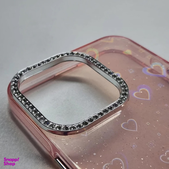 کاور گوشی موبایل مدل فانتزی قلب شاین دار مناسب اپل iPhone 13/14