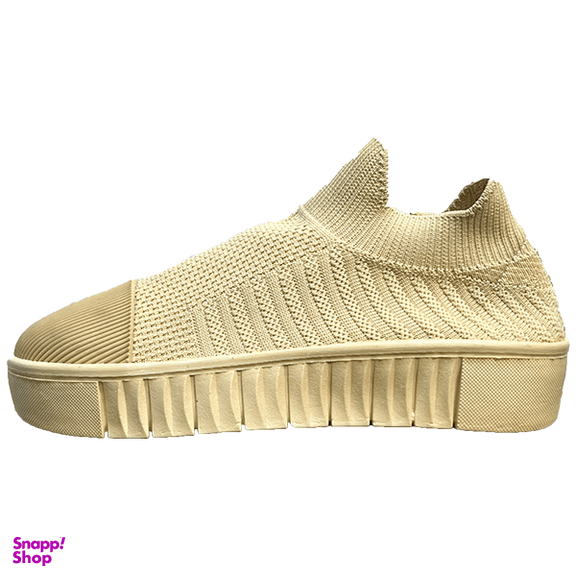 کفش زنانه مدل کشبافت کد 1111 رنگ نسکافه ای