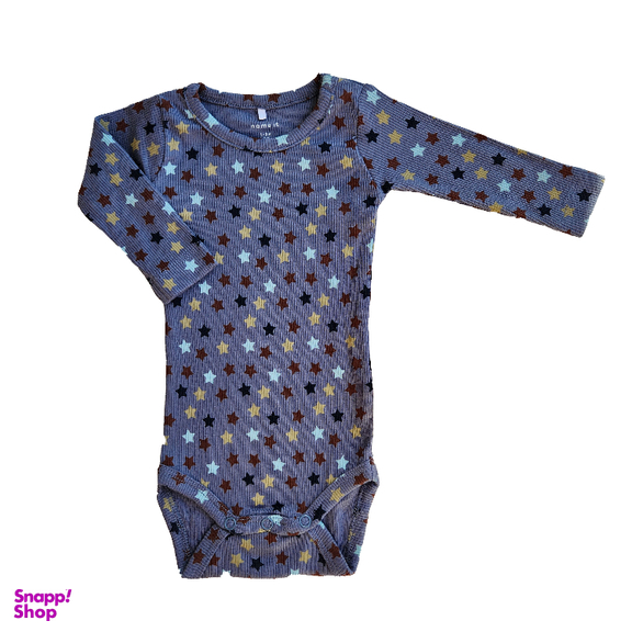 بادی نوزادی نیم ایت طرح ستاره کد 10257 رنگ آبی تیره