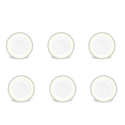 نعلبکی چینی زرین ایران مدل زیر استکان دوری 13 ریوا پلاتینی درجه یک بسته 6 عددی