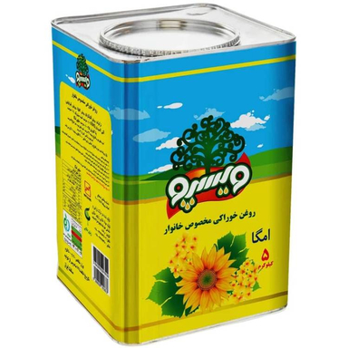 روغن آفتابگردان خوراکی مصرف خانوار ویسپو وزن 5 کیلوگرم