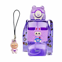 قمقمه مدل لبوبو حجم 650 میلی لیتر به همراه آویز شب تاب مجموعه 2 عددی