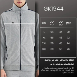 سویشرت ورزشی مردانه مدل GD-17189473 رنگ طوسی
