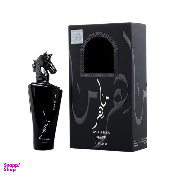 ادوپرفیوم مردانه لطافه مدل Maahir Black