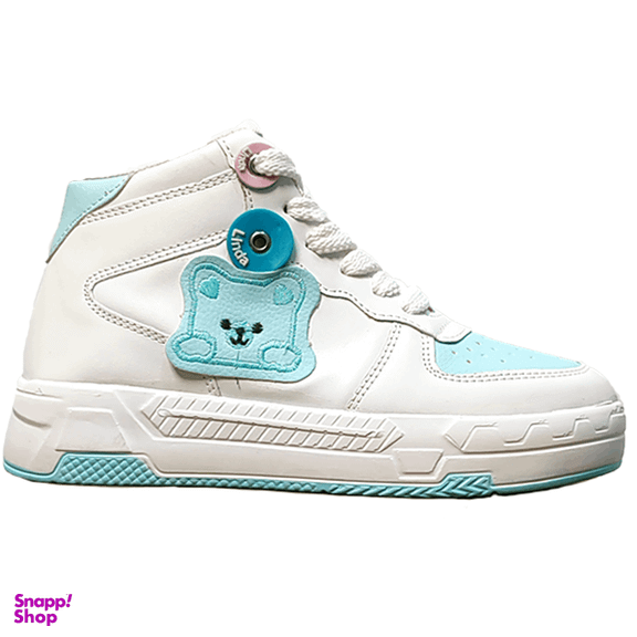 کفش ساق دار زنانه مدل تدی کد 1143 رنگ سفید آبی