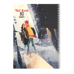 دفتر مشق 80 برگ سیبو طرح برفی کد EN81