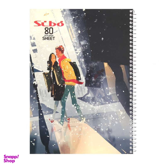دفتر مشق 80 برگ سیبو طرح برفی کد EN81