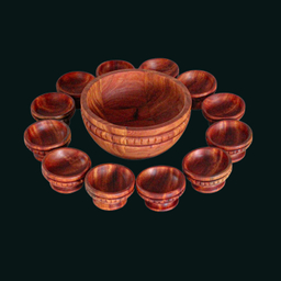 ست 13 تکه آجیل خوری منبت کاری کد 001