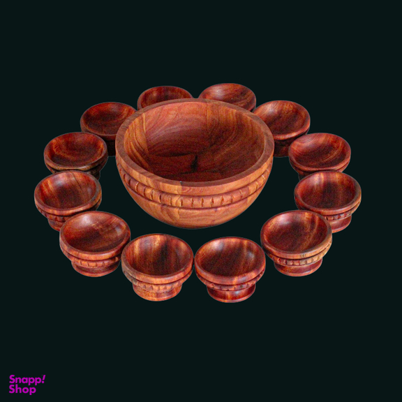ست 13 تکه آجیل خوری منبت کاری کد 001