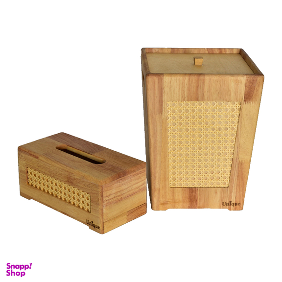ست سطل و کاور دستمال کاغذی یونیک کد 2969