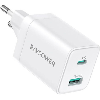 شارژر دیواری راو پاور 2 پورت 20 وات مدل RP-PC168