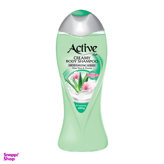 شامپو بدن کرمی اکتیو مدل Aloe Vera & Flower وزن 400 گرم