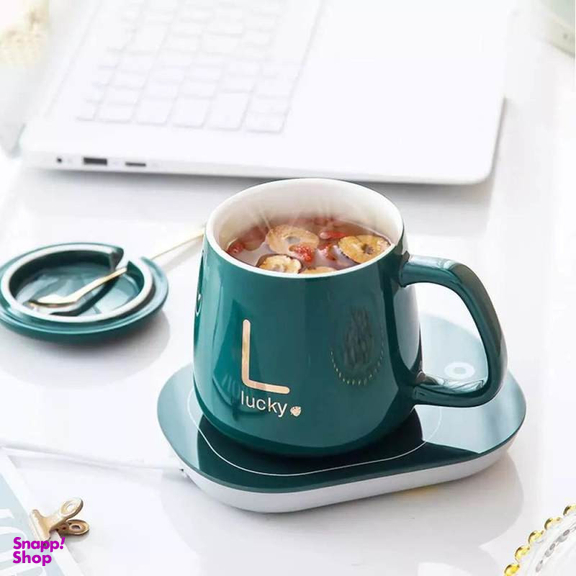 ماگ حرارتی لاکی مدل Temperature Plus به همراه صفحه گرم کن برقی