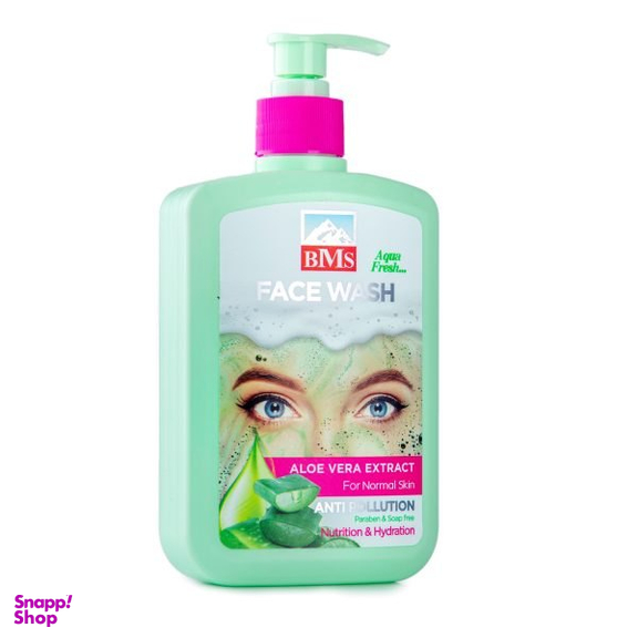 ژل شستشوی صورت بی ام اس مدل آلوئه ورا حجم 500 میلی لیتر