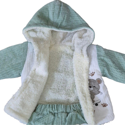 کاپشن دو تکه نوزاد گلیران کد 126 رنگ سبز