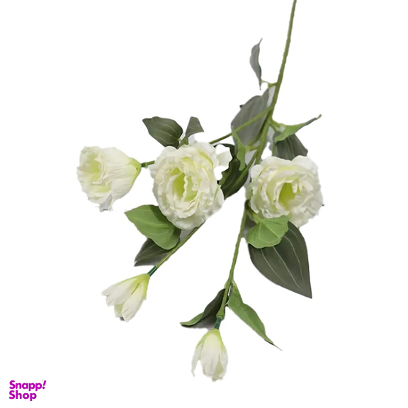 شاخه گل لیسیانتوس مصنوعی کد 1852w رنگ سفید