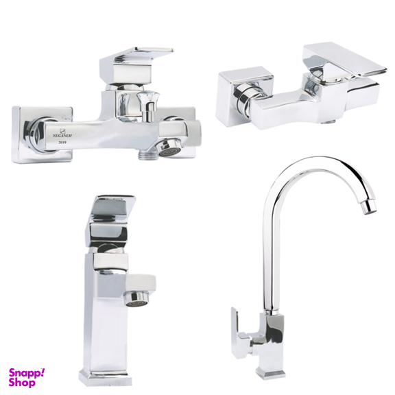 ست شیرآلات یگانه مدل فلت مجموعه 4 عددی