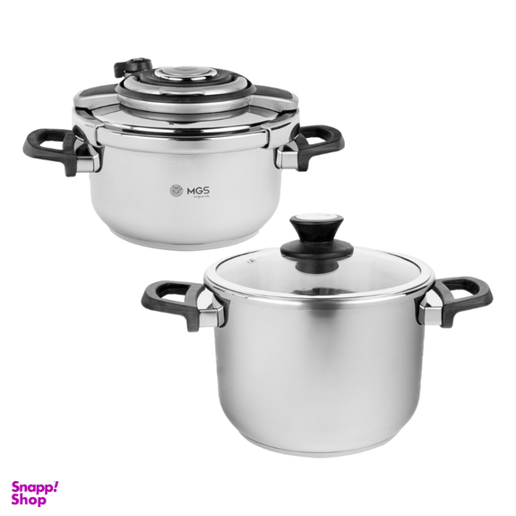 زودپز دوقلو ام جی اس مدل PC 202 گنجایش 6+4 لیتر