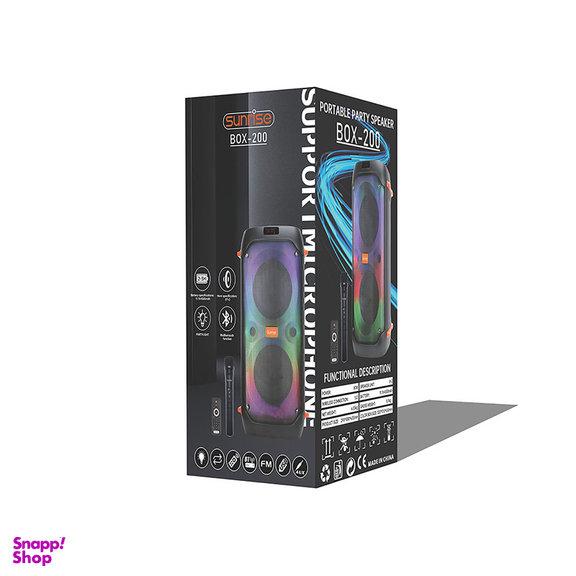 اسپیکر بلوتوثی سان رایز مدل BOX-200