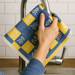 دستمال نظافت خانه و آشپزخانه نخ ماییلدا مدل 5399 بسته 8 عددی