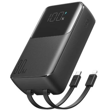 پاوربانک 30 وات جوی روم مدل JR-PBC07 ظرفیت 20000 میلی آمپر ساعت به همراه کابل Type-C و لایتنینگ