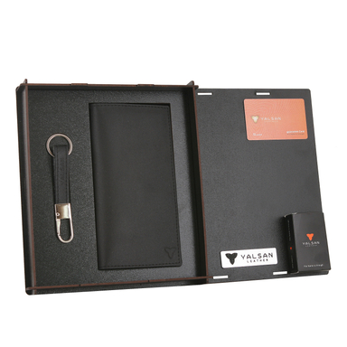 ست هدیه مردانه چرم یلسان مدل پارلا کد KIYA-GS-072-msk