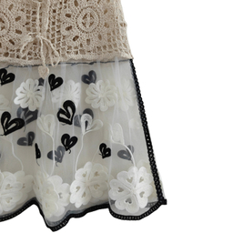 تاپ زنانه مدل دانتل پرو کد 07 رنگ کرم