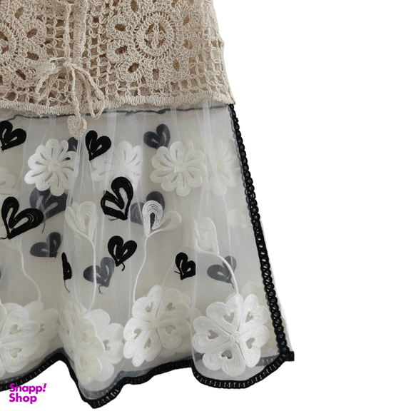 تاپ زنانه مدل دانتل پرو کد 07 رنگ کرم