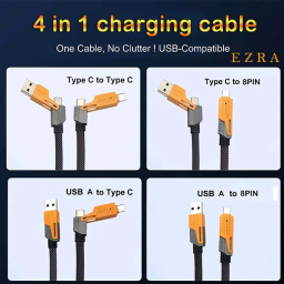 کابل تبدیل Type-C/USB به Lightning/Type-C آزرا مدل PD 27 W-MAX طول 1 متر