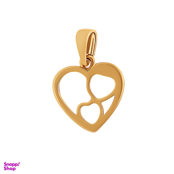 آویز گردنبند طلا 18 عیار زنانه طلاجات طرح قلب تو در تو