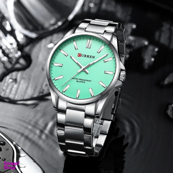 ست ساعت مچی عقربه ای زنانه و مردانه کورن مدل 9090STS